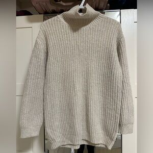 Aritzia-TNA Long Sleeve Knit Turtleneck Sweater | Beige